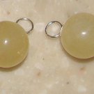 10mm Pineapple Jade INTERCHANGEABLE Earring Charms SS