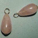 LG Smooth Rose Quartz INTERCHANGEABLE Earring Charms YOUR CHOICE YG or SS