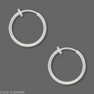NON PIERCED 17mm HOOPS Silver Plated Brass Perfect for Charms 4 Ear Nose  Lip
