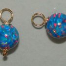 8m Blue Lab Opal INTERCHANGEABLE Earring Charms YG - SS