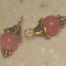 Fancy 8mm Salmon Pink INTERCHANGEABLE Earring Charms YG