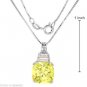 Stylish Lemon Yellow CZ SET – Earrings Necklace & Ring! Solid Sterling Silver
