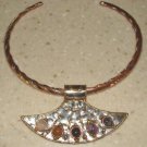 XLG Hand Crafted SLIDE Pendant Silver Brass Copper Gems