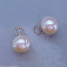 ROSE GOLD 11mm White Freshwater Pearls INTERCHANGEABLE Earring Charms RG
