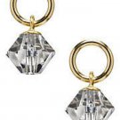 1/2" Silver Shade Swarovski Crystal INTERCHANGEABLE Earring Charms YG or SS
