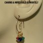 1/2" Silver Shade Swarovski Crystal INTERCHANGEABLE Earring Charms YG or SS