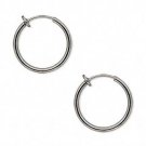 NON PIERCED 17mm HOOPS Gunmetal Black Perfect for Charms 4 Ear Nose or Lip