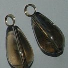 MED Pear Smoky Quartz INTERCHANGEABLE Earring Charms YG