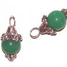 Cap Green Chalcedony INTERCHANGEABLE Earring Charms SS
