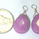 Lt  Rose Jade INTERCHANGEABLE Earring Jacket Charms YG