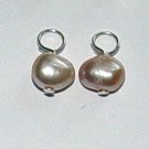 7mm Pink Pearl INTERCHANGEABLE Earring Jacket Charms SS