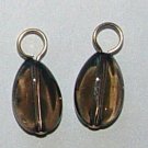 SM Tear Smoky Quartz INTERCHANGEABLE Earring Charms YG