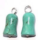 MED Turquoise Bell INTERCHANGEABLE Earring Charms SS
