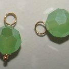 Faceted Mint INTERCHANGEABLE Earring Charms YG or SS
