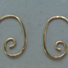 Small HAMMERED 15mm Fancy INTERCHANGEABLE Earring Wires 14K Yellow Gold Filled