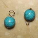 8mm Turquoise INTERCHANGEABLE Earring Charms YG or SS