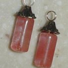 Capped Cherry Quartz INTERCHANGEABLE Earring Charms YG