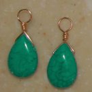 Turquoise Tears INTERCHANGEABLE Earring Charms YG or SS