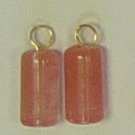 Cherry Quartz Tube INTERCHANGEABLE Earring Charms YG
