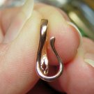 Large INTERCHANGEABLE Pendant Hanger SLIDE Enhancer ROSE Vermeil Fits 10mm Omega