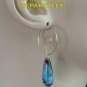 10x25mm Rustic Blue Black Brown Agate INTERCHANGEABLE Earring Charms YG or SS