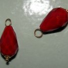 Ruby Red Crystal INTERCHANGEABLE Earring Charms YG - SS