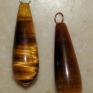 XLG 10x30mm Tigers Eye INTERCHANGEABLE Earring Charms YG or SS