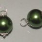 Dark Sage Pearl INTERCHANGEABLE Earring Charms YG or SS