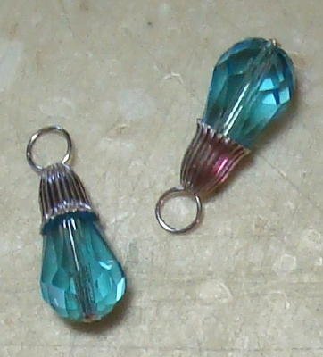 Fancy Topaz Blue INTERCHANGEABLE Earring Charms Silver