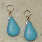 Small Turquoise Tears INTERCHANGEABLE Earring Charms YG