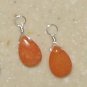 Orange Chalcedony INTERCHANGEABLE Earring Charms SILVER