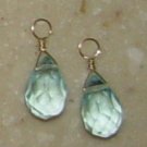 MED Topaz Blue INTERCHANGEABLE Earring Charms YG
