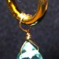 MED Topaz Blue INTERCHANGEABLE Earring Charms SS