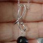 Lovely INTERCHANGEABLE Sterling Silver Necklace with 5 Gemstone Pendant Charms