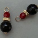 Onyx & Crystal INTERCHANGEABLE Earring Charms YG or SS