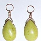 SMALL - MED Yellow Lemon Lime Opal INTERCHANGEABLE Earring Charms Silver