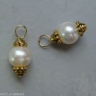 Fancy 7mm White Pearl INTERCHANGEABLE Earring Charms YG