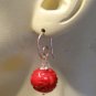 15mm Carved Natural Red Coral INTERCHANGEABLE Earring Charms ROSE GOLD Filled