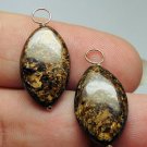 11x20mm Gorgeous Brown Bronzite INTERCHANGEABLE Earring Charms YG or SS