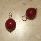 10mm Ruby Red INTERCHANGEABLE Earring Charms YG or SS