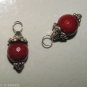 Fancy Ruby Red INTERCHANGEABLE Earring Charms YG or SS