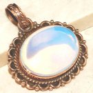 White Opalite Rose Gold Colored Copper SLIDE Pendant