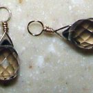 MED Lt Smoky Quartz INTERCHANGEABLE Earring Charms YG