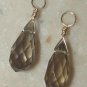 Smoky Quartz Tears INTERCHANGEABLE Earring Charms YG