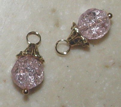 10m Cotton Candy Pink INTERCHANGEABLE Earring Charms YG