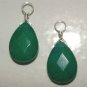 Malasia Green Jade INTERCHANGEABLE Earring Charms YOUR CHOICE Gold or Sterling