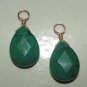 Malasia Green Jade INTERCHANGEABLE Earring Charms YOUR CHOICE Gold or Sterling
