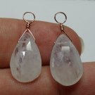LIMITED Large Faceted Moonstone Teardrop INTERCHANGEABLE Earring Charms ROSE GF