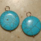 18mm Turquoise INTERCHANGEABLE Earring Charms YG or SS