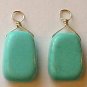 10x17mm Turquoise INTERCHANGEABLE Earring Charms SS
